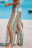 Vacation Geometric Print Loose High Waist Wide Leg Full Print Bottoms